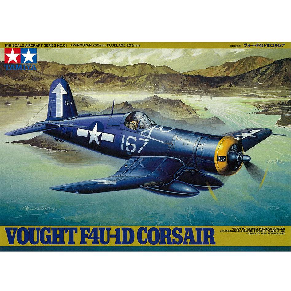 Сборная модель Тамия самолет 1:48 Vought F4U-1D Corsair (61061-000)