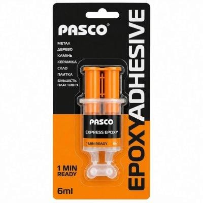 Клей эпоксидный Pasco шприц 6 мл Прозрачный (4318)