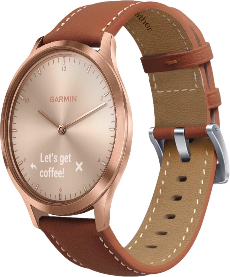 Ремешок кожаный Folsa для Garmin Vivomove HR Brown (31512-30)