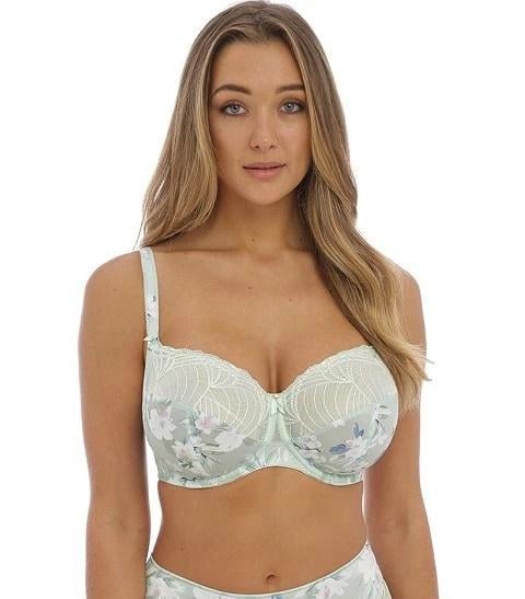 Бюстгалтер балконет Fantasie Adelle 101447 38FF/85H с цветочным принтом Серый (18434)