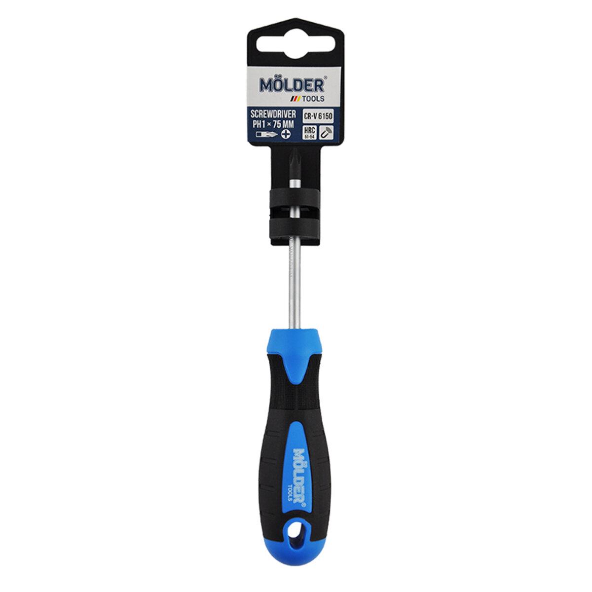 Отвертка крестовая Molder PH1х75 мм (1178)