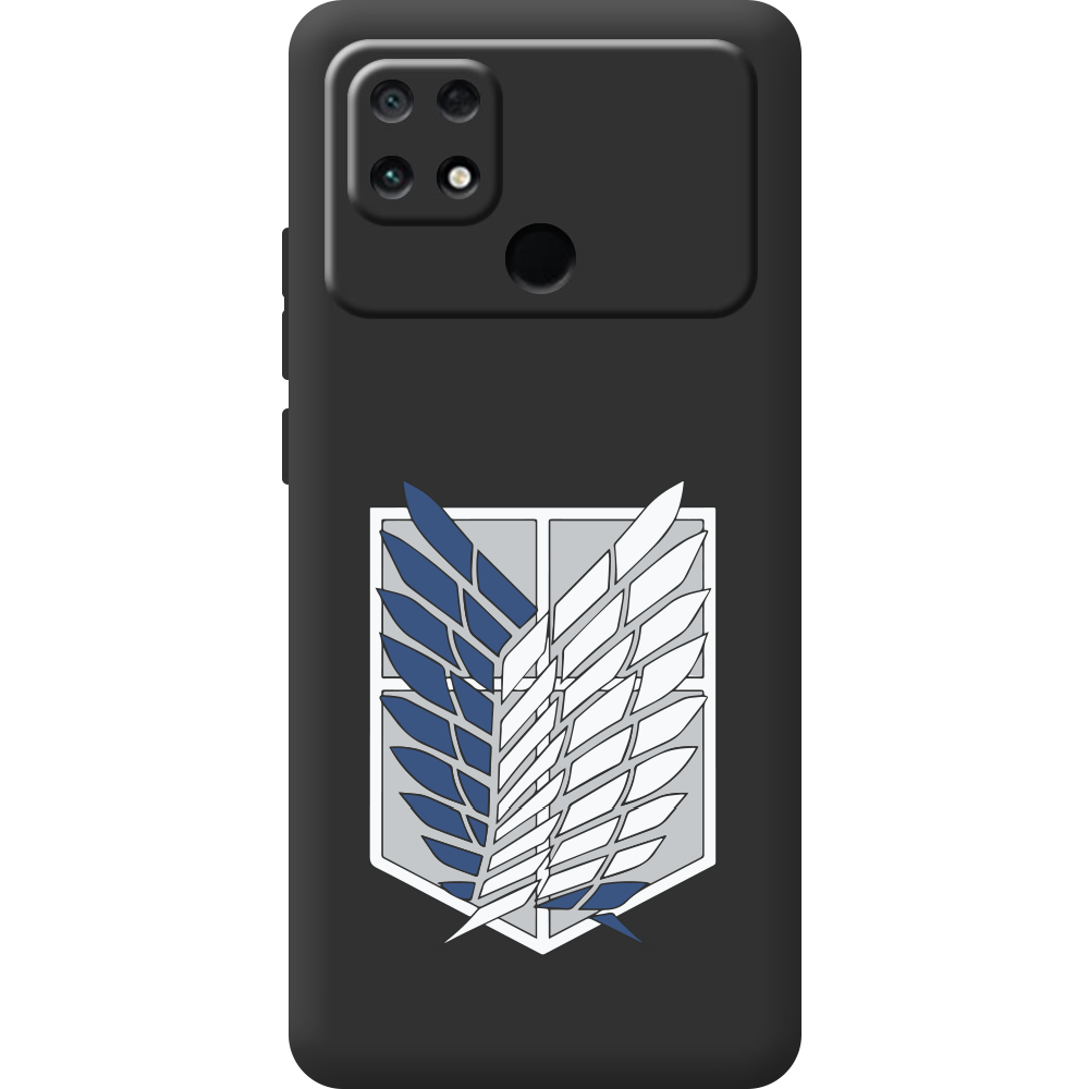 Чохол BoxFace Poco С40 Атака Титанів Крила Свободи Чорний силікон (44597-bk88-44611)