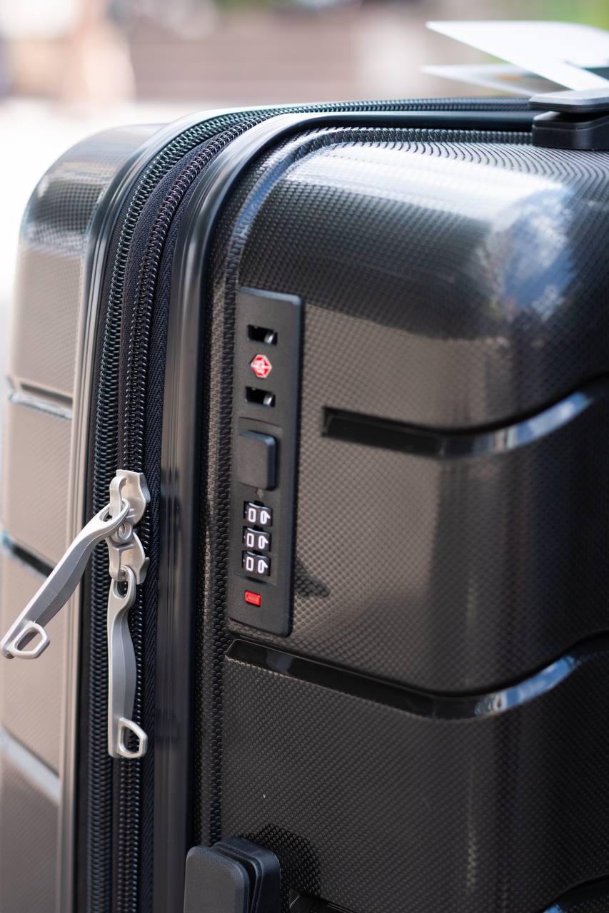 Чемодан пластиковый Nuri 1908 S Черный (11823599) - фото 4