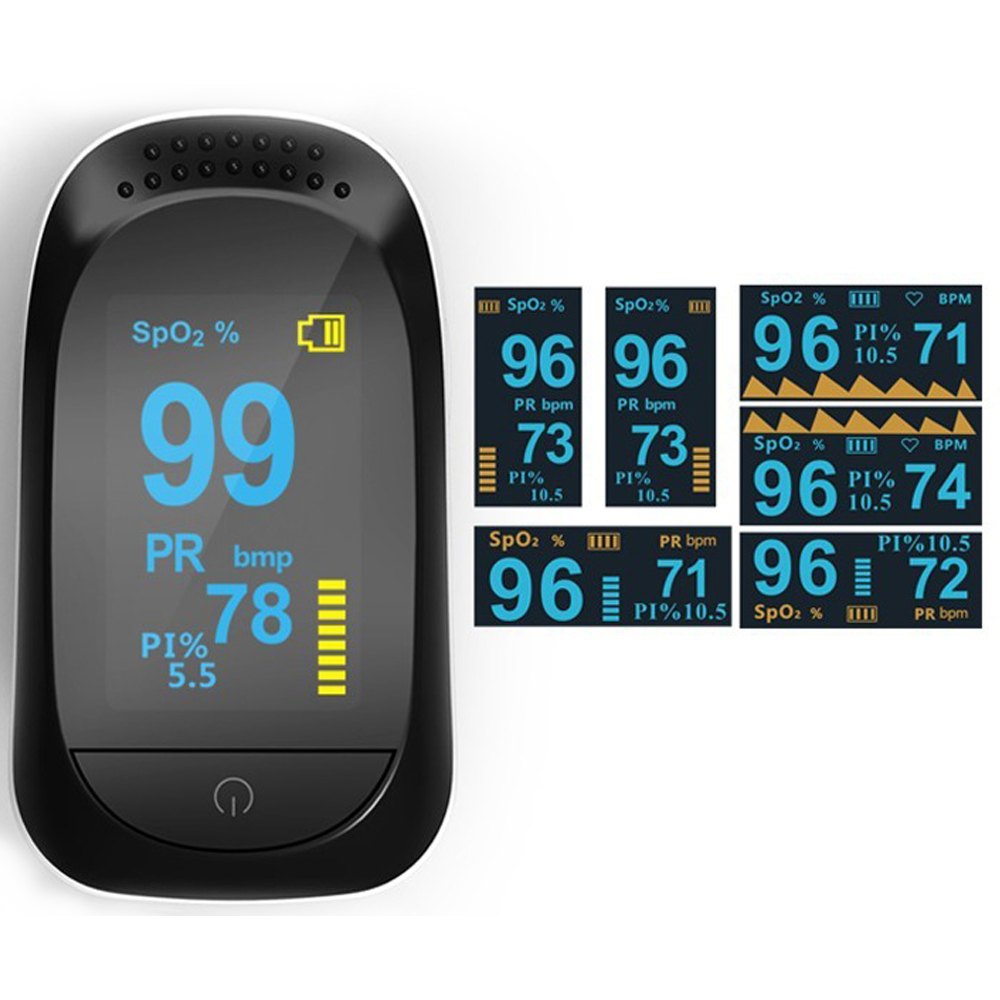 Пульсоксиметр на палець iMDK C101A2 Black для вимірювання пульсу та рівня кисню в крові (1163) - фото 2