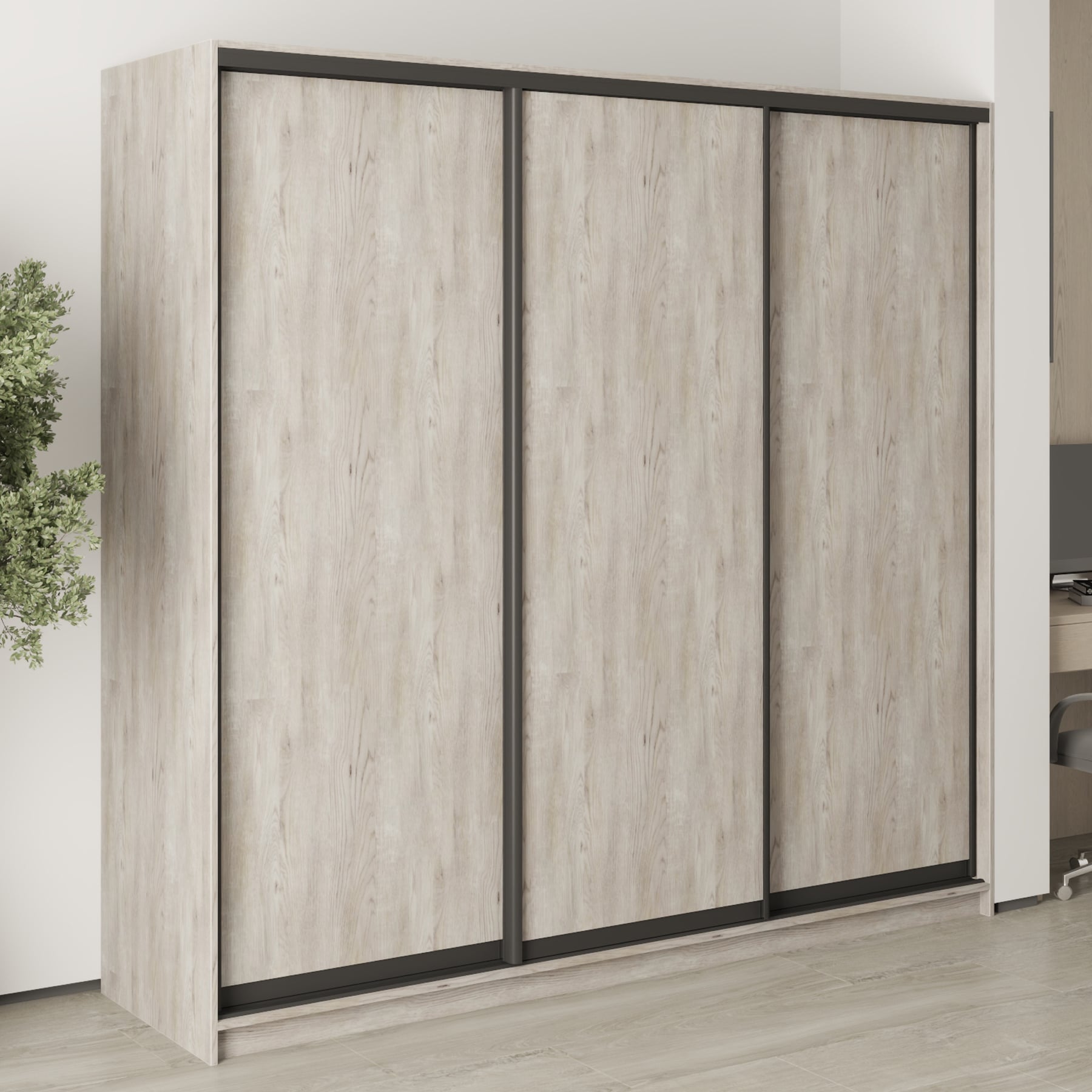 Шкаф-купе трехдверный Mebel Star Стандарт BG MBS-8290 220х60х210 см Аляска серый (1007701) Шкаф-купе трехдверный Mebel Star Стандарт BG MBS-8290 220х60х210 см Аляска серый (1007701)
