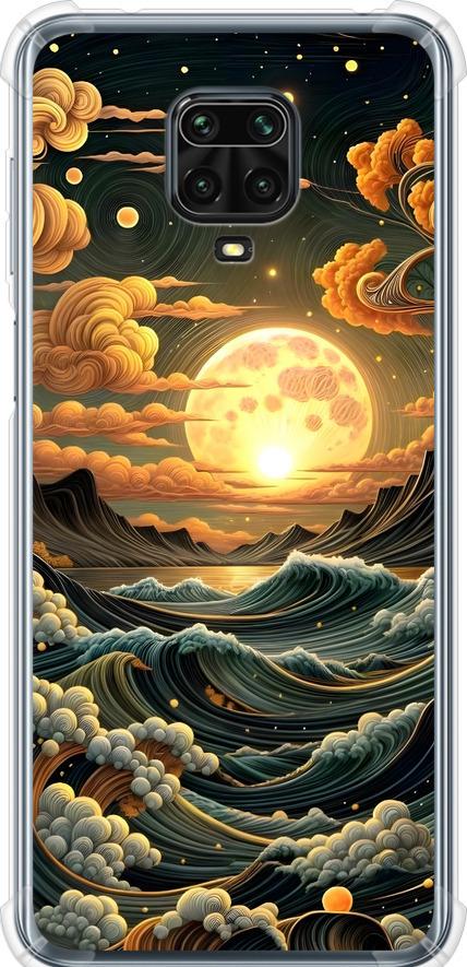 Чехол на Xiaomi Redmi Note 9 Pro Арт волны (6332sp-1911-42517)