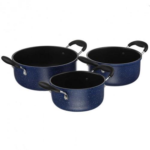 Набір каструль з кришками A-PLUS 1742 6 предметів з нержавіючої сталі (6-18-А1742) - фото 2 Набір каструль з кришками A-PLUS 1742 6 предметів з нержавіючої сталі (6-18-А1742) - фото 2