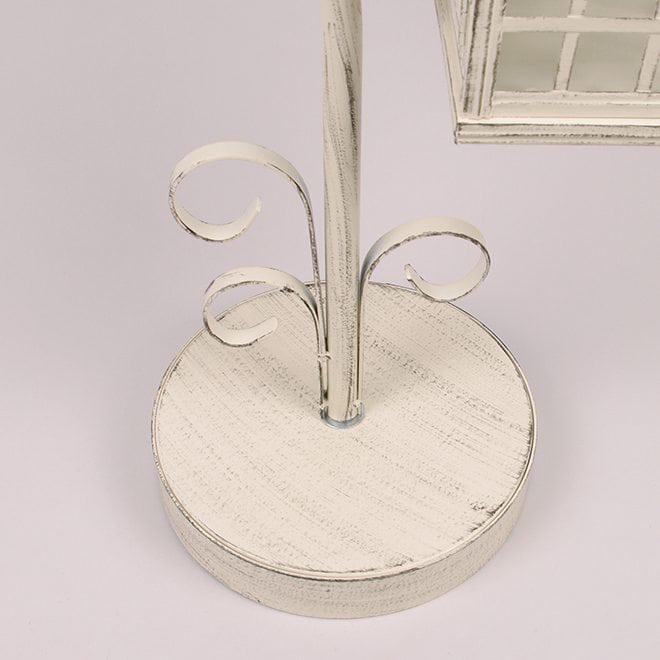 Подсвечник-фонарь Flora металлический 90 см Кремовый (39543) - фото 4 Подсвечник-фонарь Flora металлический 90 см Кремовый (39543) - фото 4