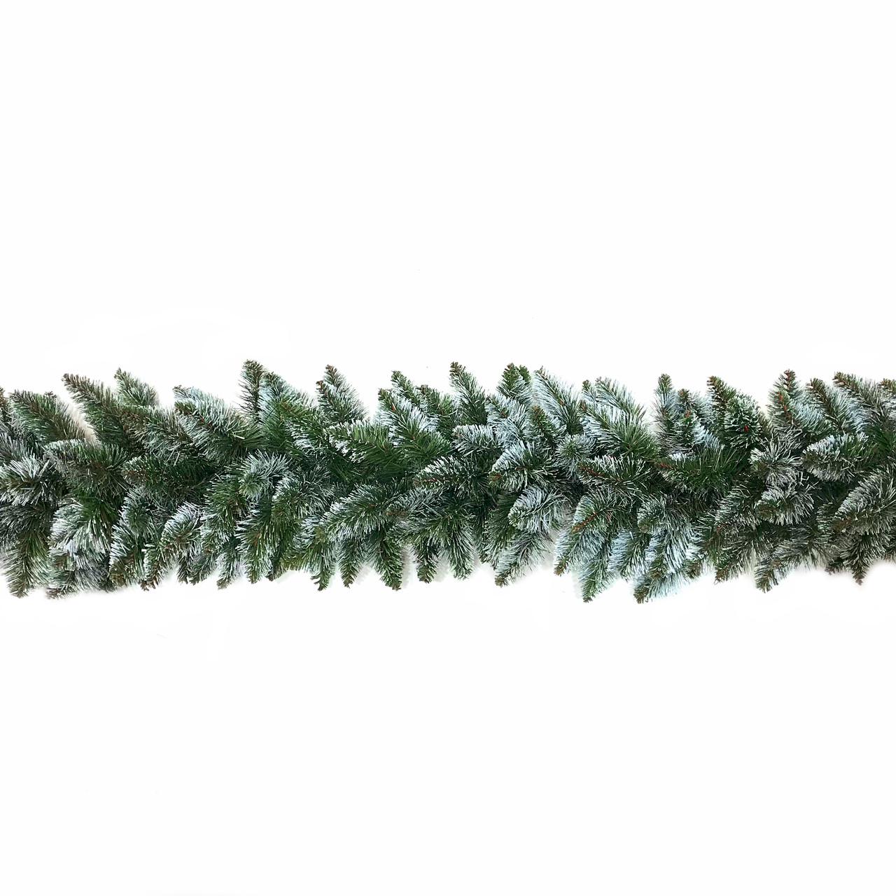 Гірлянда хвойна Elegant з плівки 5 м Зелений з білими кінчиками (323/500/G)