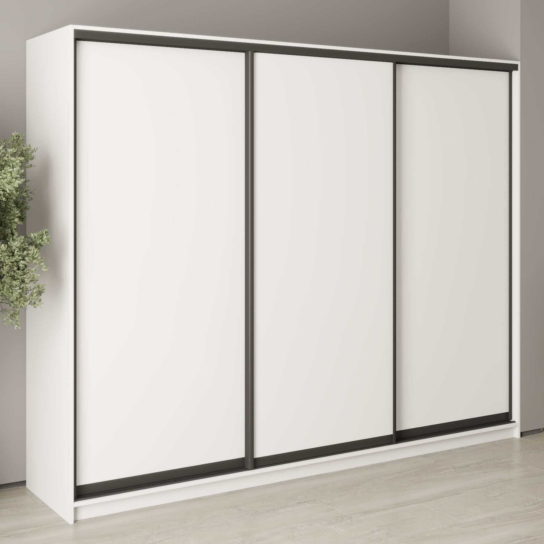 Шкаф-купе трехдверный Mebel Star Комбо BG MBS-8886 260х60х210 см Аляска белый (1008875) Шкаф-купе трехдверный Mebel Star Комбо BG MBS-8886 260х60х210 см Аляска белый (1008875)
