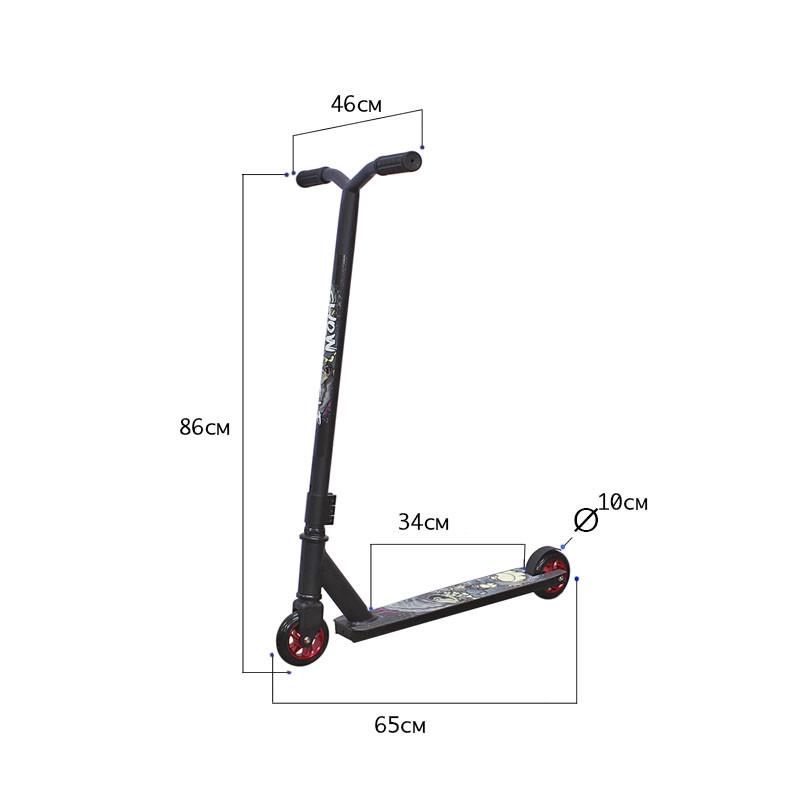 Самокат трюковый Scooter 6061 Черный - фото 6