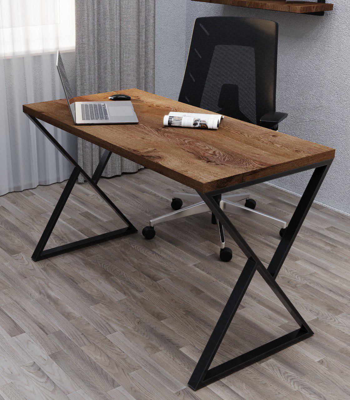 Стол письменный Loft Серия 10 металлический профиль 60х30 мм 1200х600х32 мм мм Аликанте темный (22130701)