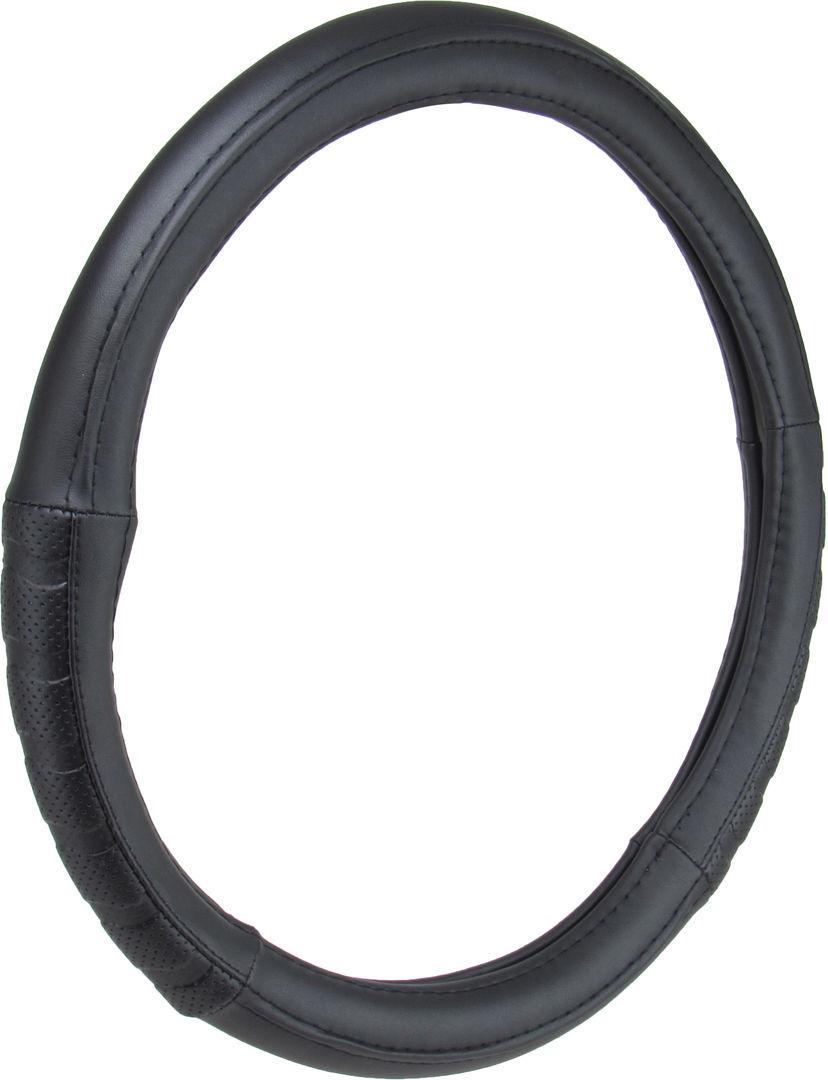 Чехол на руль CarLife M 37-39 см перфорированный Черный (0304161)