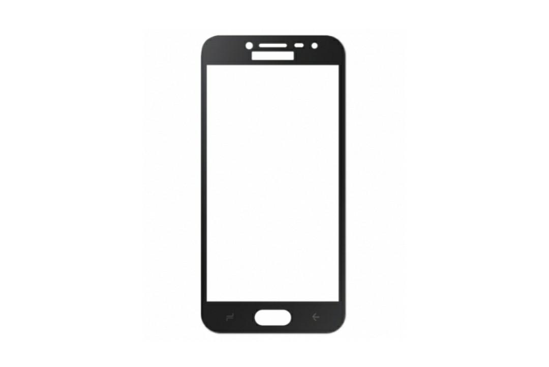 Загартоване захисне скло на Samsung J250 / Чорна рамка