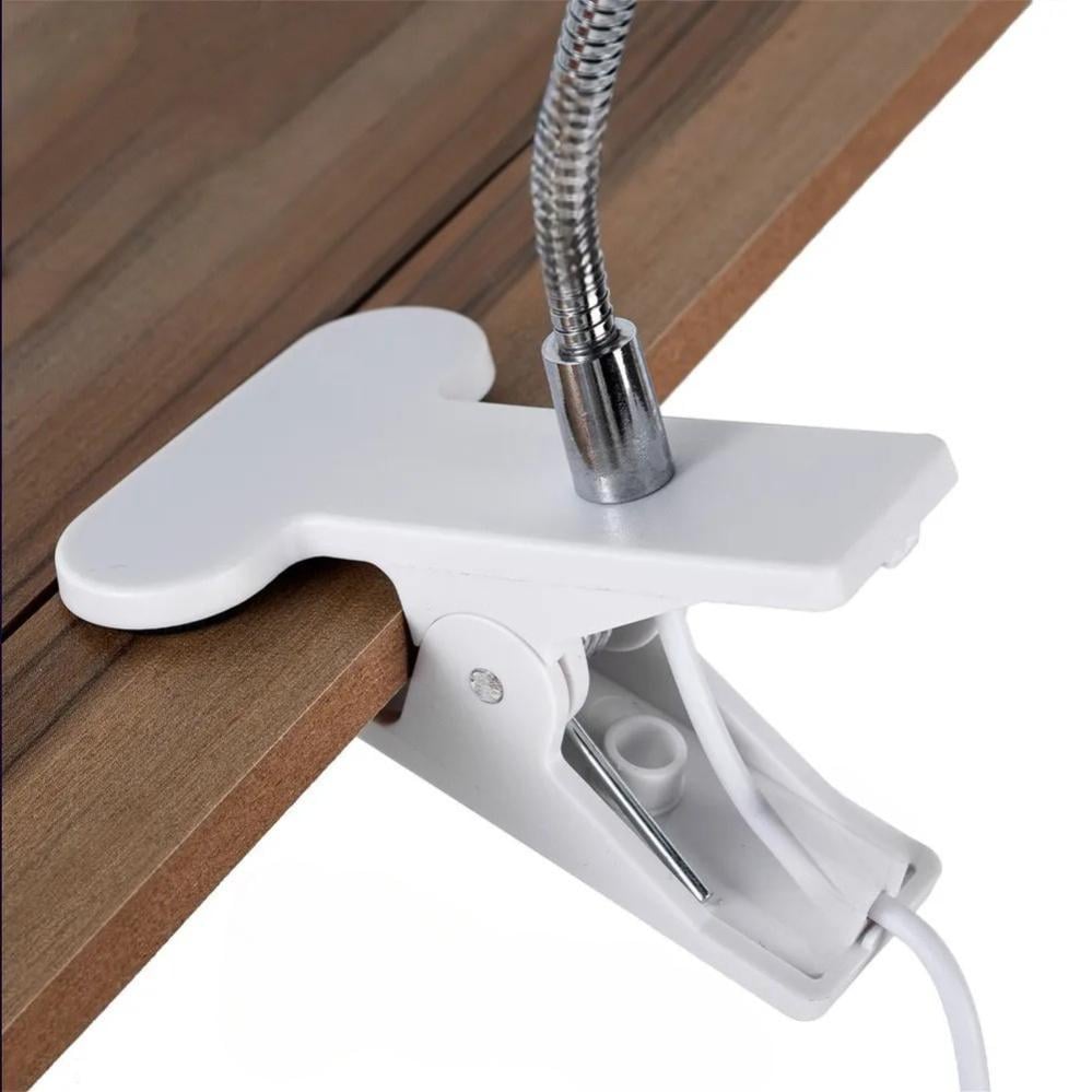 Лампа для маникюра UV 5 Вт на гибкой ножке с прищепкой Белый (120.1690) - фото 2 Лампа для маникюра UV 5 Вт на гибкой ножке с прищепкой Белый (120.1690) - фото 2