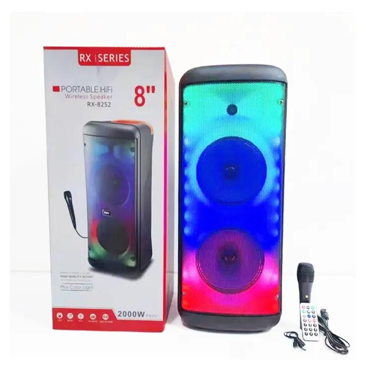 Портативна акустична система Winso RX-8252-8"x2 RGB з мікрофоном та пультом 20 W (16cee793) - фото 9