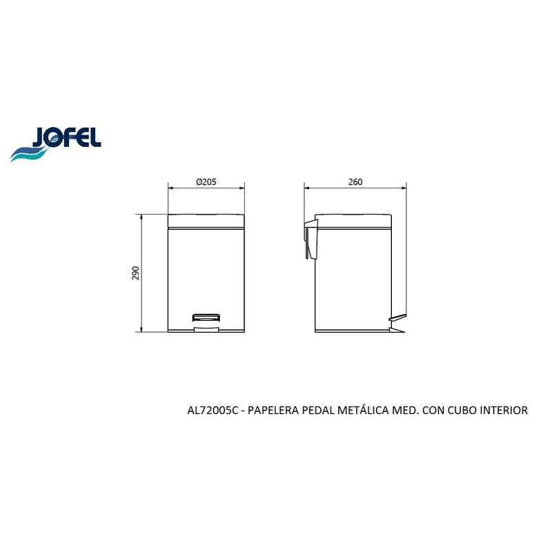 Ведро для мусора JOFEL с педалью 5 л Нержавеющая сталь (AL72005C) - фото 3 Ведро для мусора JOFEL с педалью 5 л Нержавеющая сталь (AL72005C) - фото 3