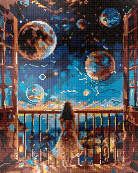 Алмазная мозаика Ideyka Мечтательная ночь 40x50 см (Id-AMO8077)