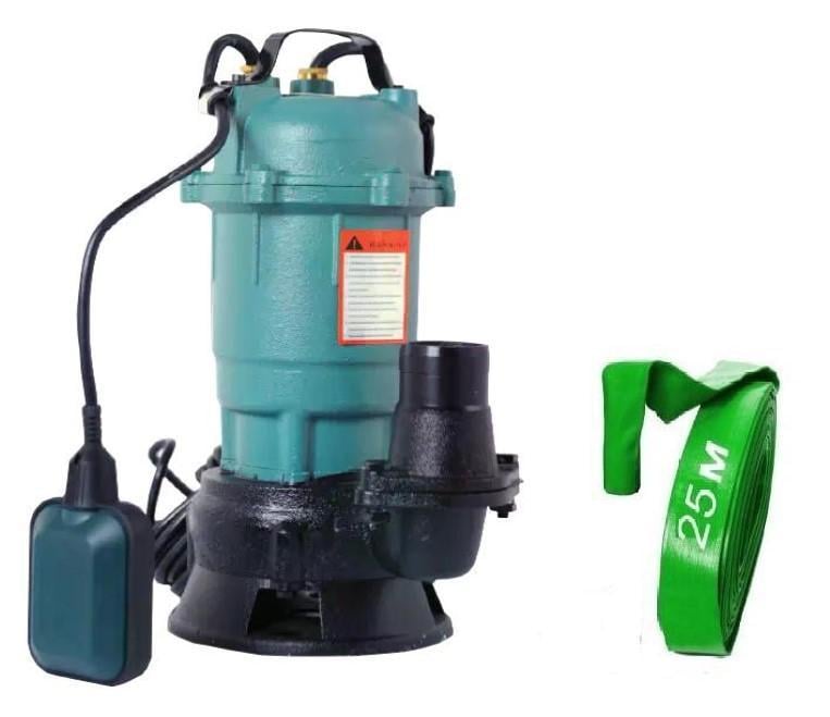 Насос дренажно-фекальный с измельчителем Lider WQD 1-1.1 чугун для грязной воды/фекалий/сливных ям с поплавком и шлангом 25 м (32467834) Насос дренажно-фекальный с измельчителем Lider WQD 1-1.1 чугун для грязной воды/фекалий/сливных ям с поплавком и шлангом 25 м (32467834)