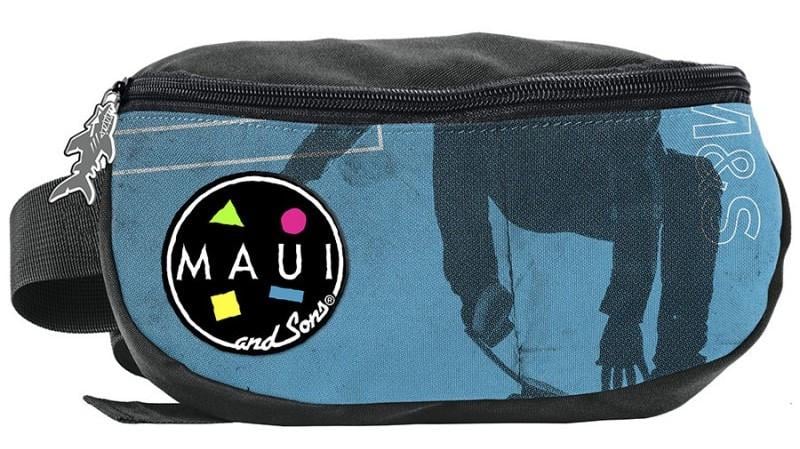 Сумка на пояс бананка Paso Синій з чорним (MAUJ-510)