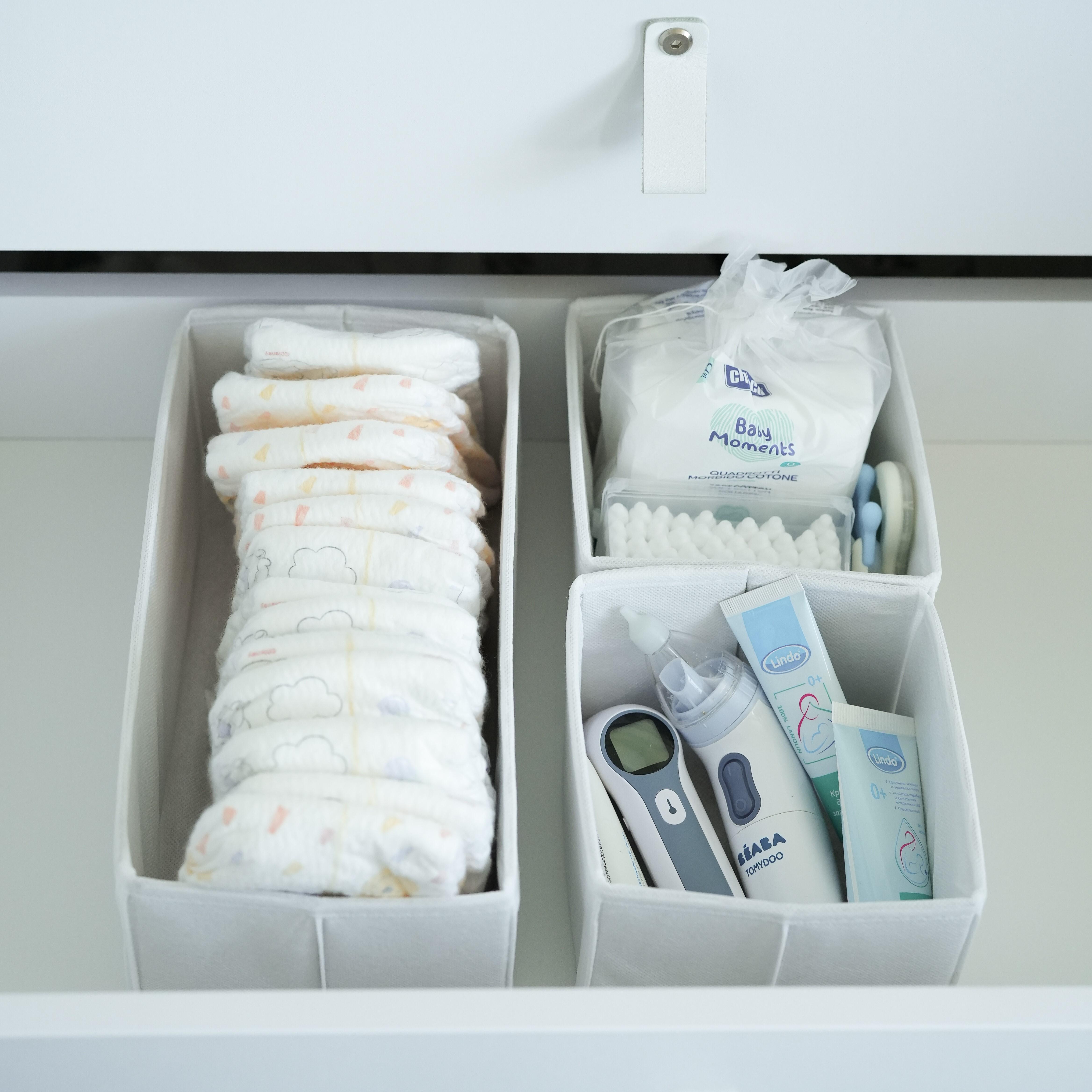 Набір коробочок в дитячий комод MINI Білий (Wh-mini) - фото 2 Набір коробочок в дитячий комод MINI Білий (Wh-mini) - фото 2