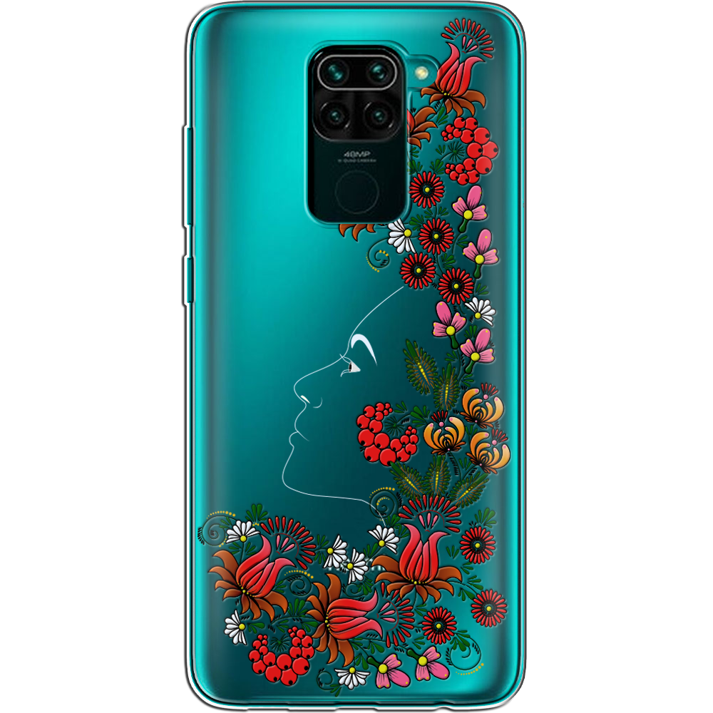 Чехол с рисунком Boxface Xiaomi Redmi Note 9 3D Ukrainian Muse Прозрачный силикон (39801-bk64-39801)