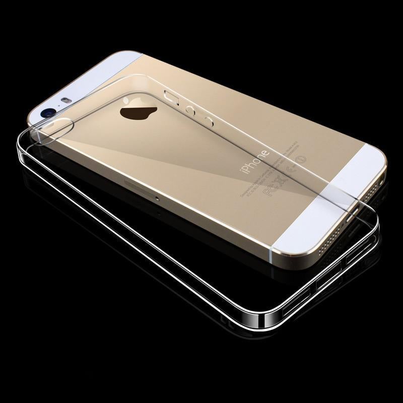 Прозрачный Чехол iPhone 5 5S SE (ультратонкий силиконовый) (03875)