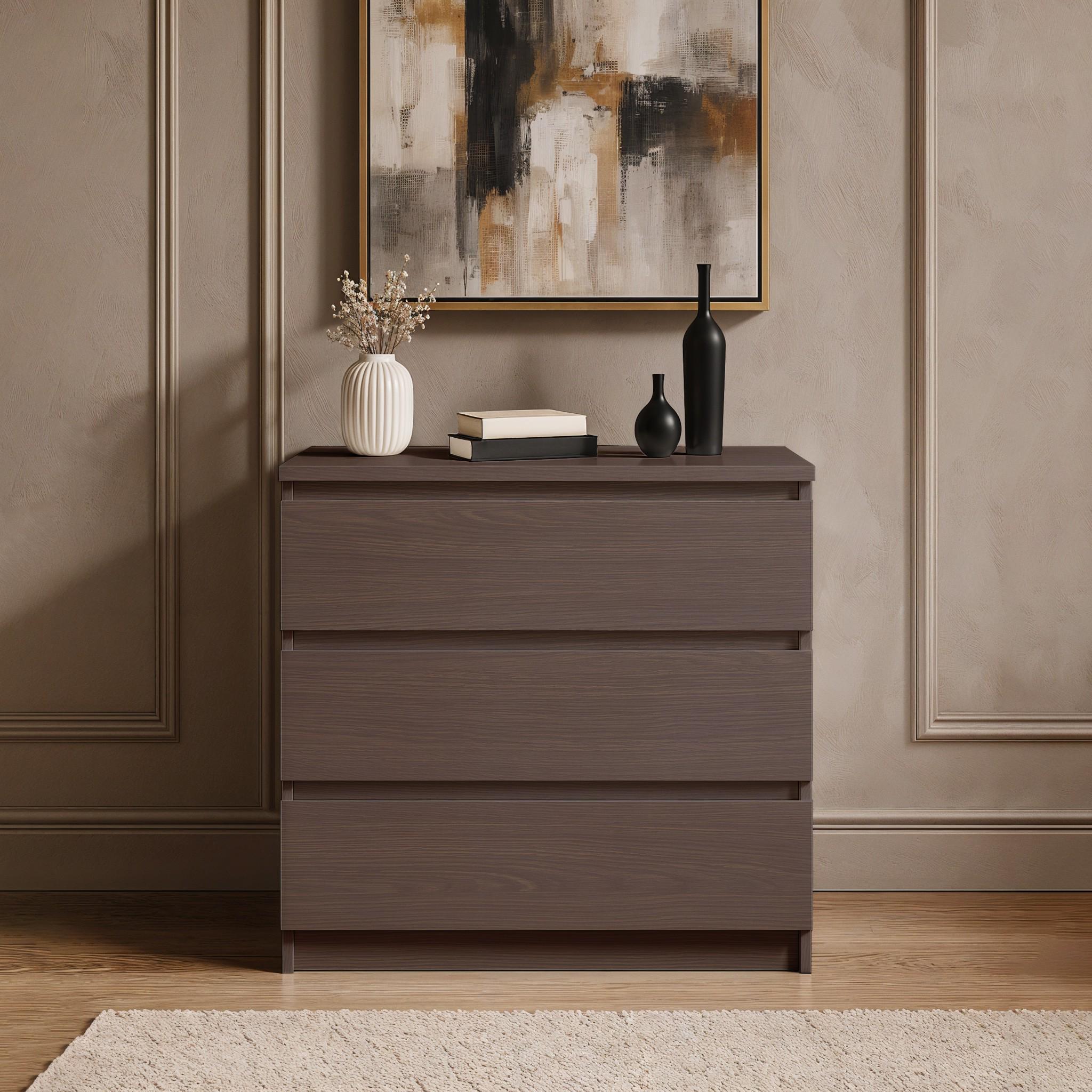 Комод на 3 ящика без ручек FT-214 800х400х755 мм Венге магия