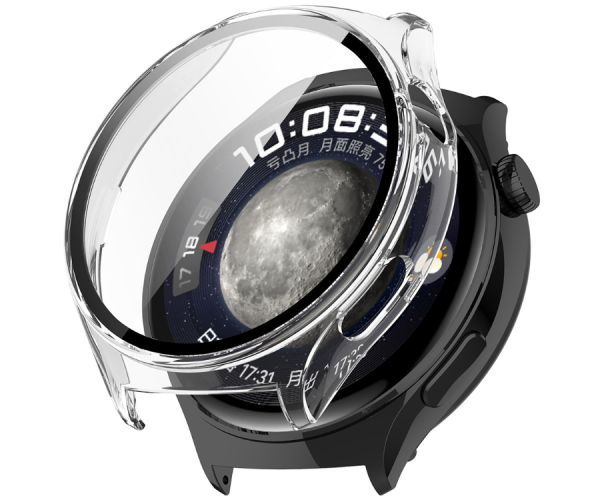 Чехол с защитным стеклом Protective Cover with Glass для Huawei Watch 4 Прозрачный
