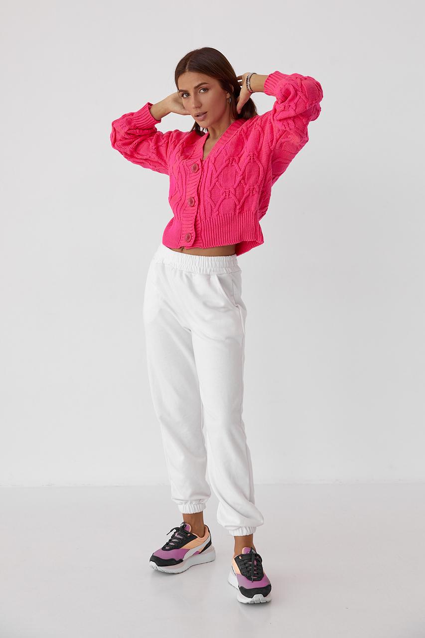 Кардиган вязаный L Фуксия (9528459) - фото 3 Кардиган вязаный L Фуксия (9528459) - фото 3