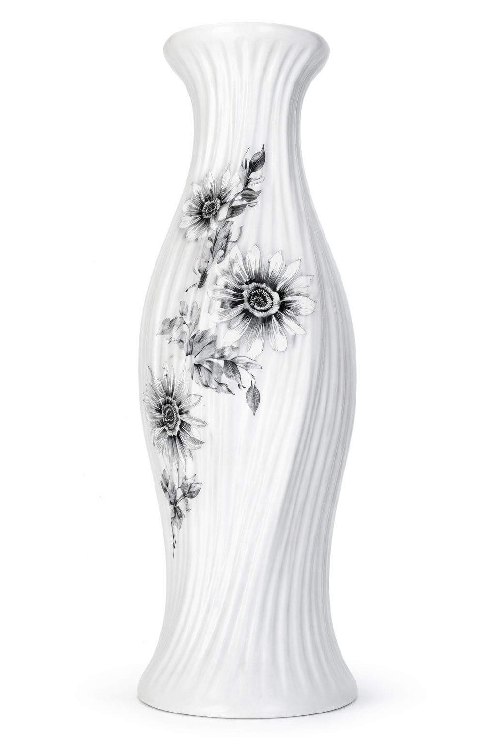 Ваза керамическая напольная 72х18х18 см Белый (2476139841)