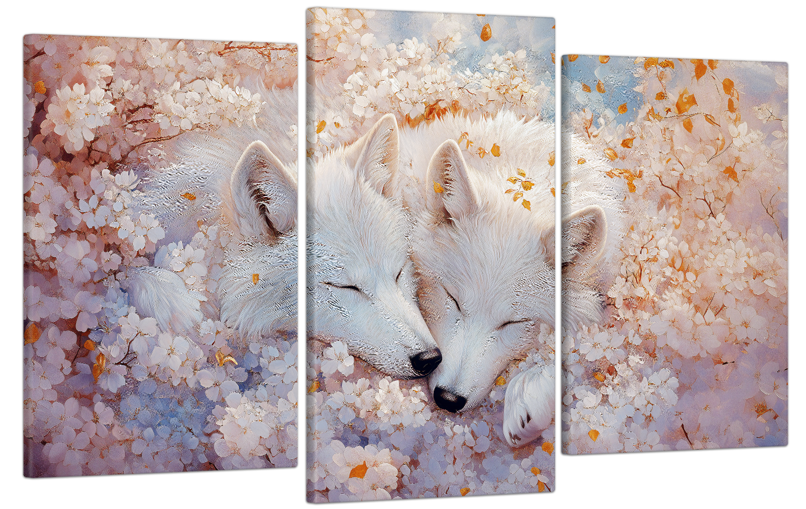 Картина на холсте МАКО волчья семья 53x100 см (MK30562)