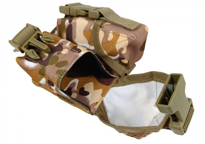 Подсумок гранатный двойной Arid степной MOLLE Мультикам (1411-4)