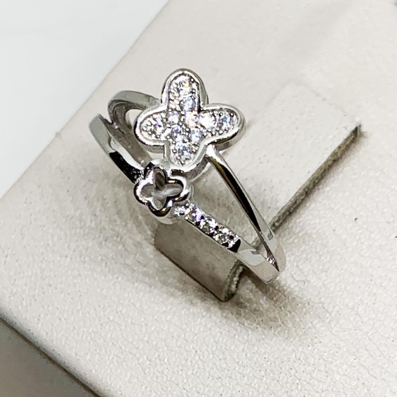 Кольцо серебряное с кубическим цирконием р. 15,5 1,81 г (1713849070)