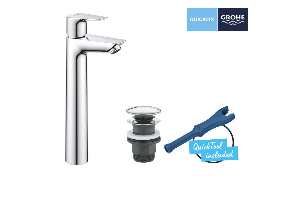 Змішувач для раковини Grohe QuickFix StartEdge XL-Size 23777001 з донним клапаном (374022) - фото 2