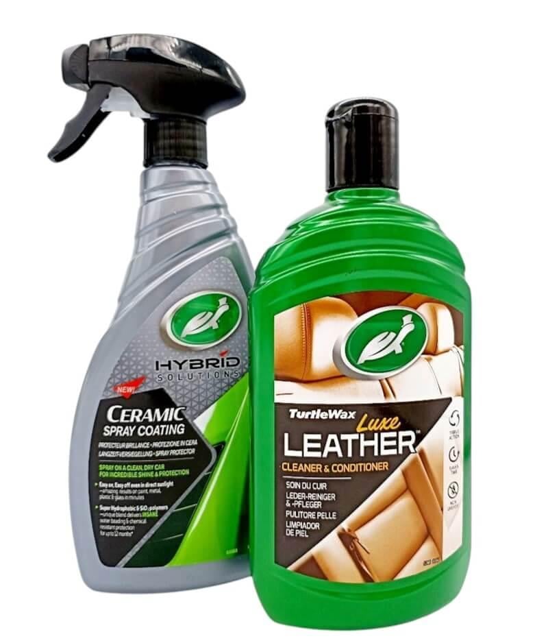 Набор Turtle Wax премиум кондиционер для кожи и спрей керамический