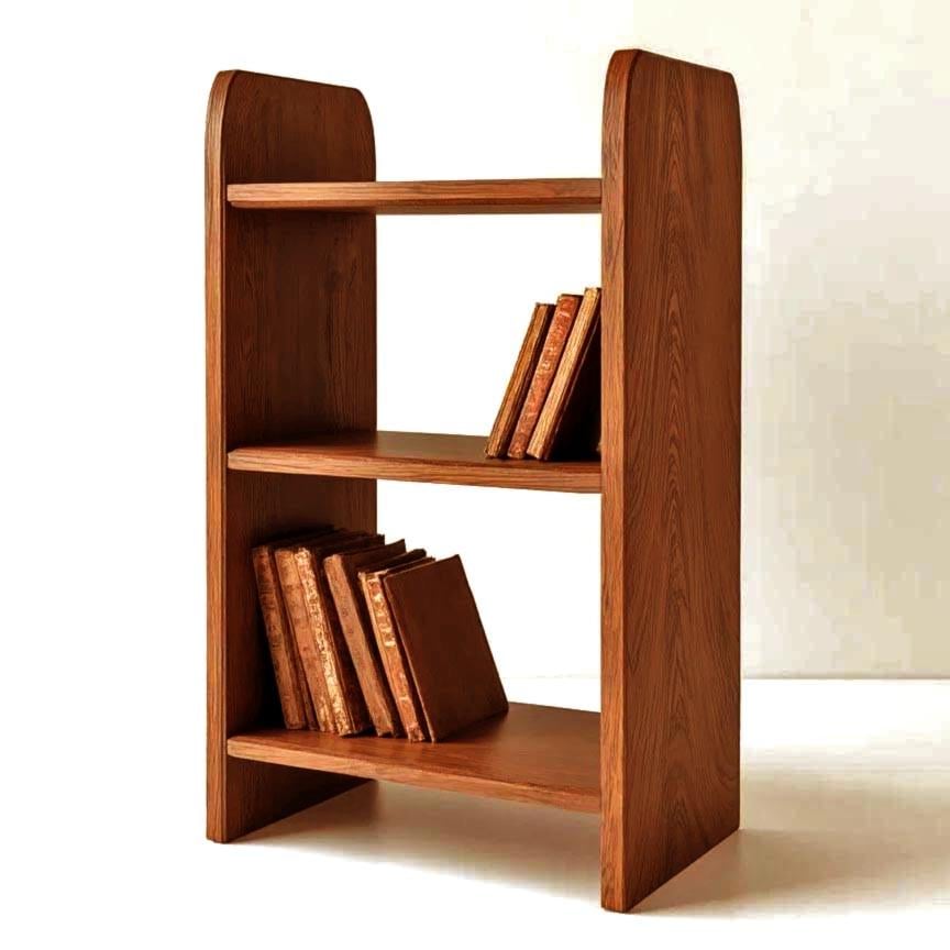 Полка книжная настольная из дерева Шаомей Охра (КПА-043404)