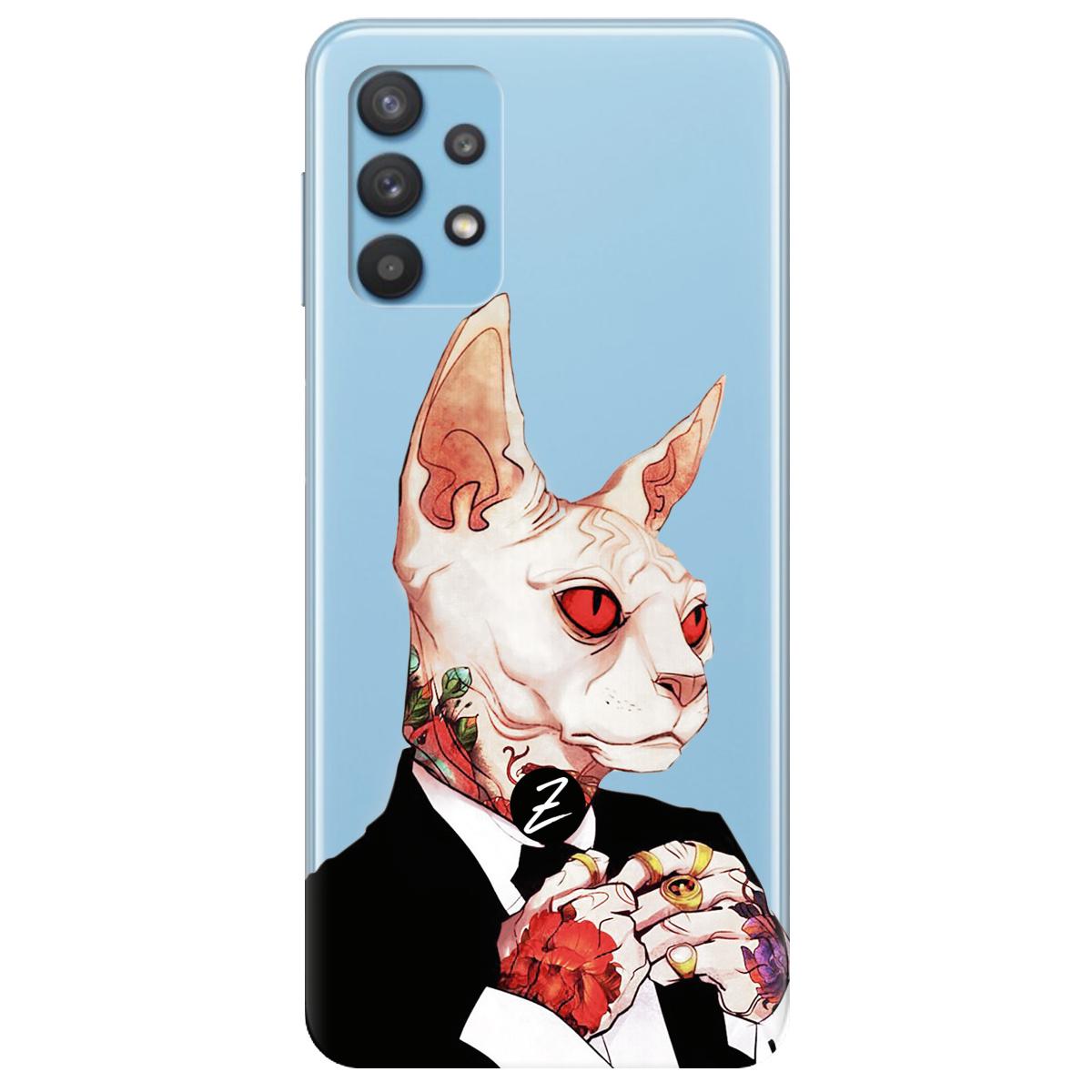 Силиконовый чехол Zorrov для Samsung Galaxy A32 - Mister cat (15500040103121631)