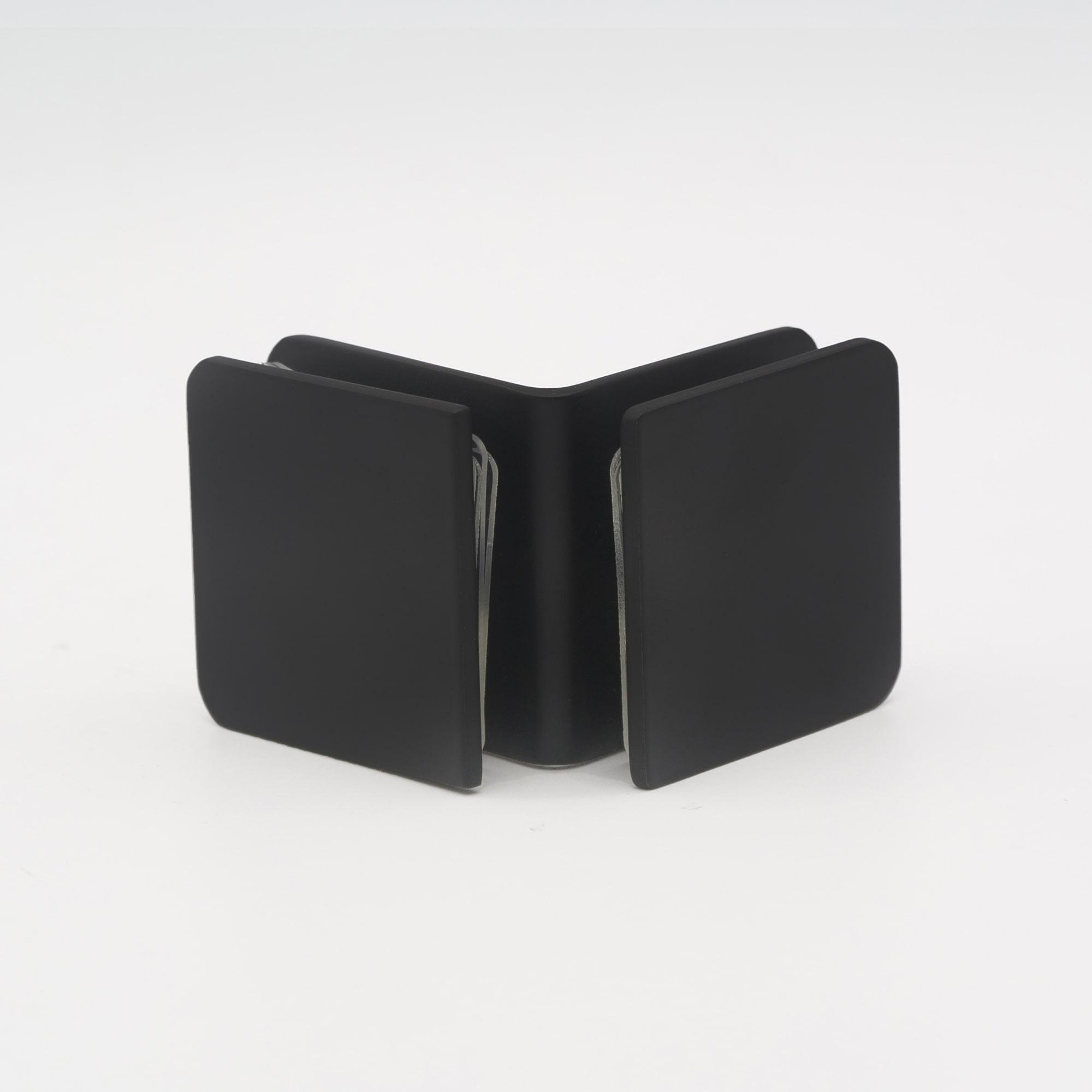 Стеклодержатель стекло/стекло 90 градусов нержавеющая сталь Черный