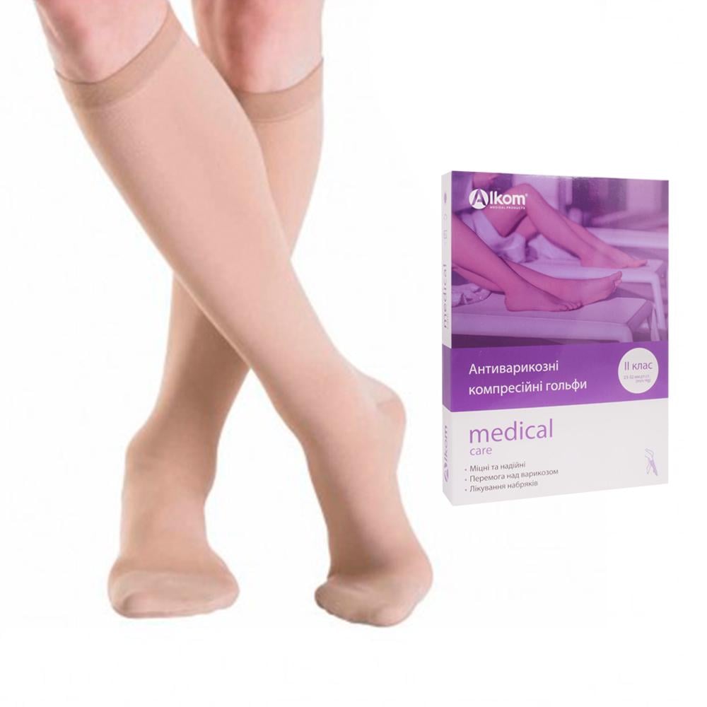 Гольфы компрессионные Алком 00112-2 2 класс 23-32 мм рт.ст. закрытый носок бежевый (31163691)