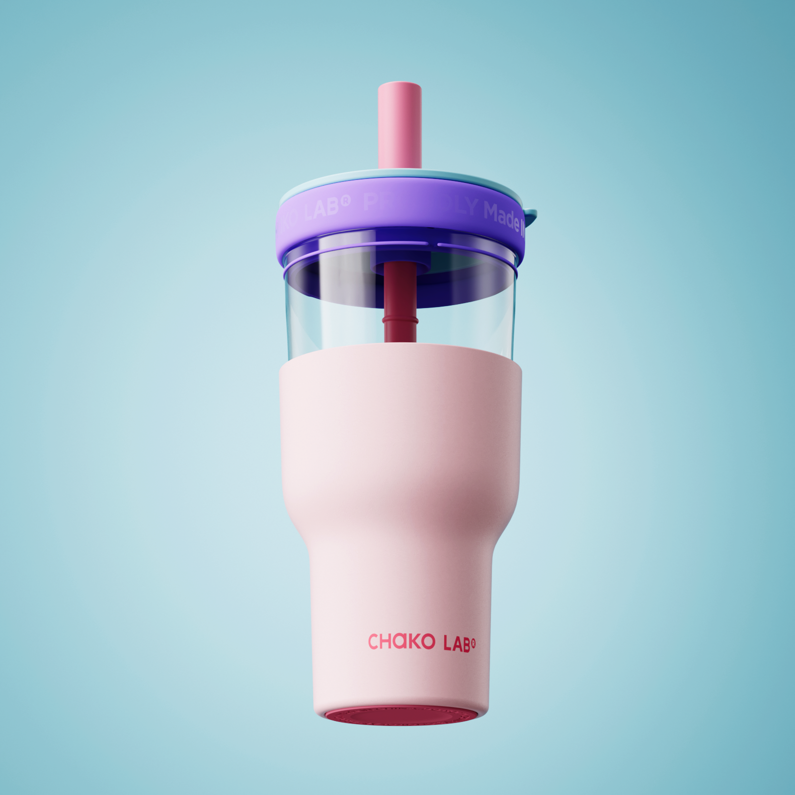 Термочашка Chako Lab Dual-layer Cup Peach 600 мл Рожевий (68032926974173)