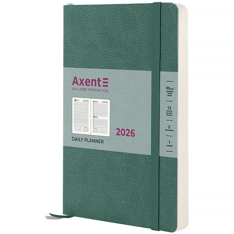 Дневник датированный 2026 Axent Partner Soft Skin 145х210 мм 336 стр. Серо-лазурный (8810-26-48-A)