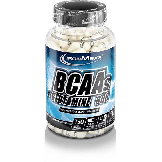 Амінокислота BCAA для спорту IronMaxx BCAAs + Glutamine 800 130 капс.