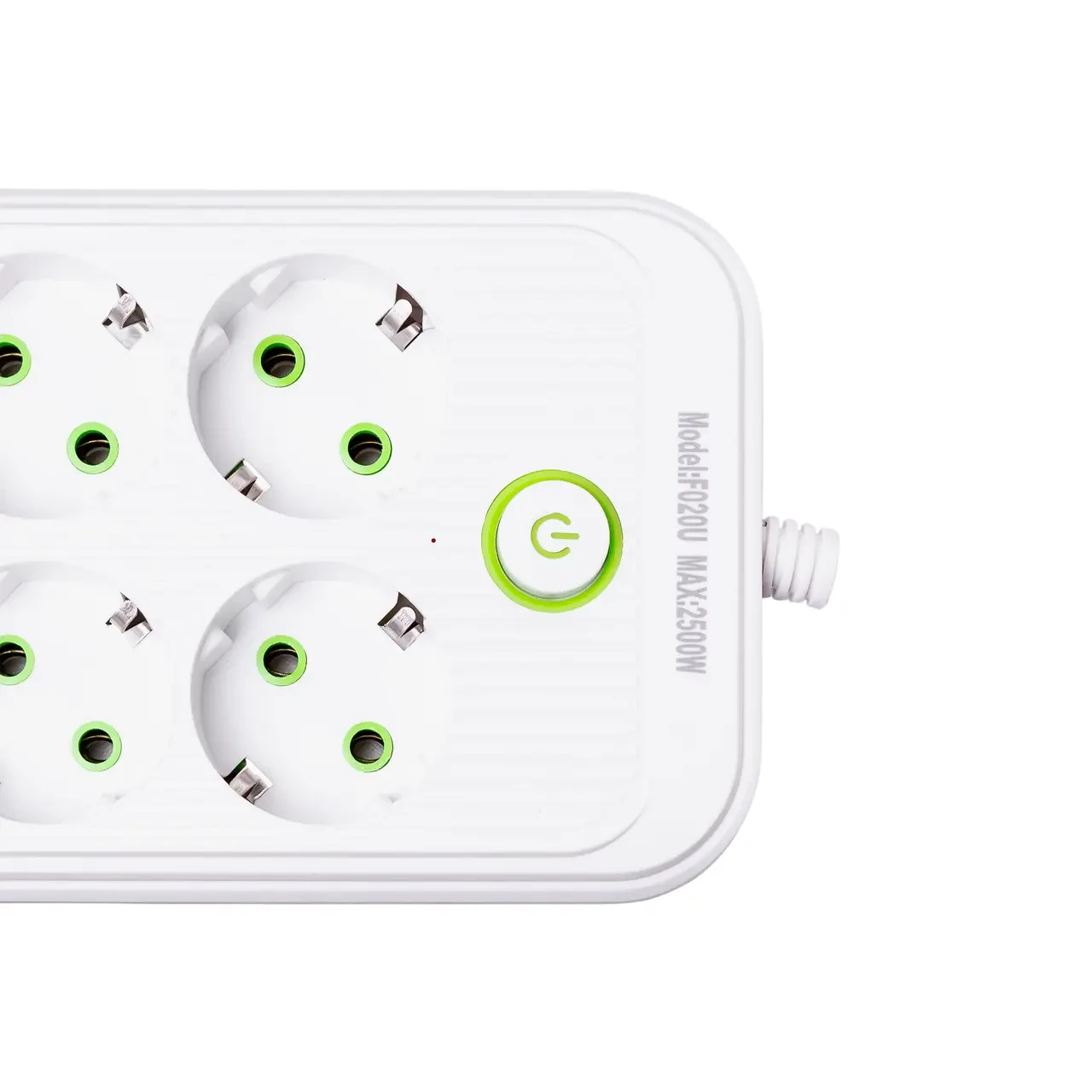 Подовжувач на 8 розеток з 3 USB 1 Type-C та кнопкою відключення F20U 4,7 м Чорний (HP-5-29) - фото 3