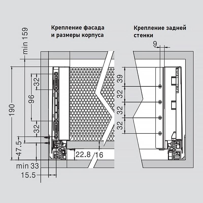 Комплект тандембокс Muller Box profi line 550x178 мм Антрацит (73609) - фото 6 Комплект тандембокс Muller Box profi line 550x178 мм Антрацит (73609) - фото 6