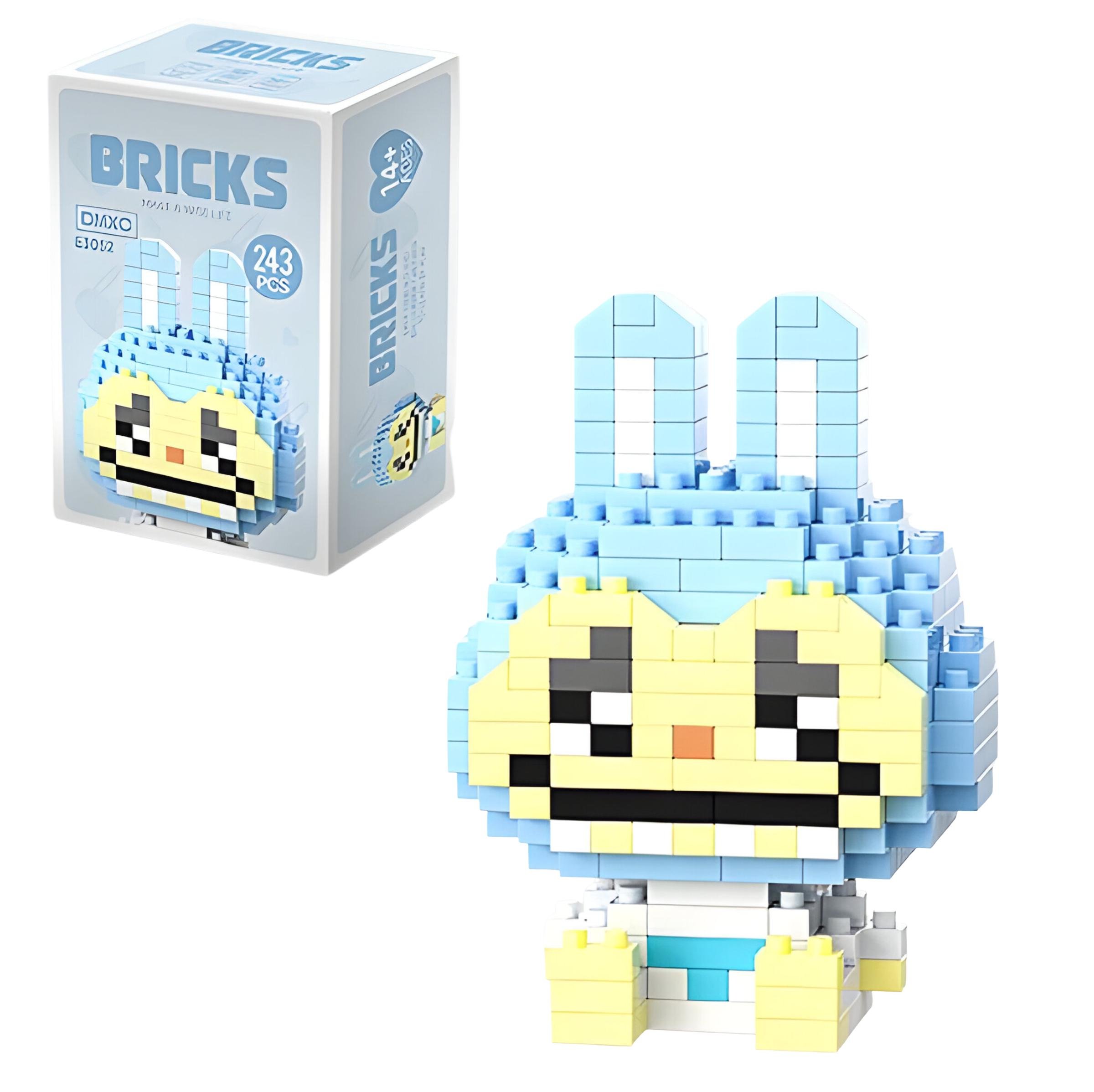 Конструктор детский Bricks Зайка Лабуба 243 дет. Голубой (E3052)