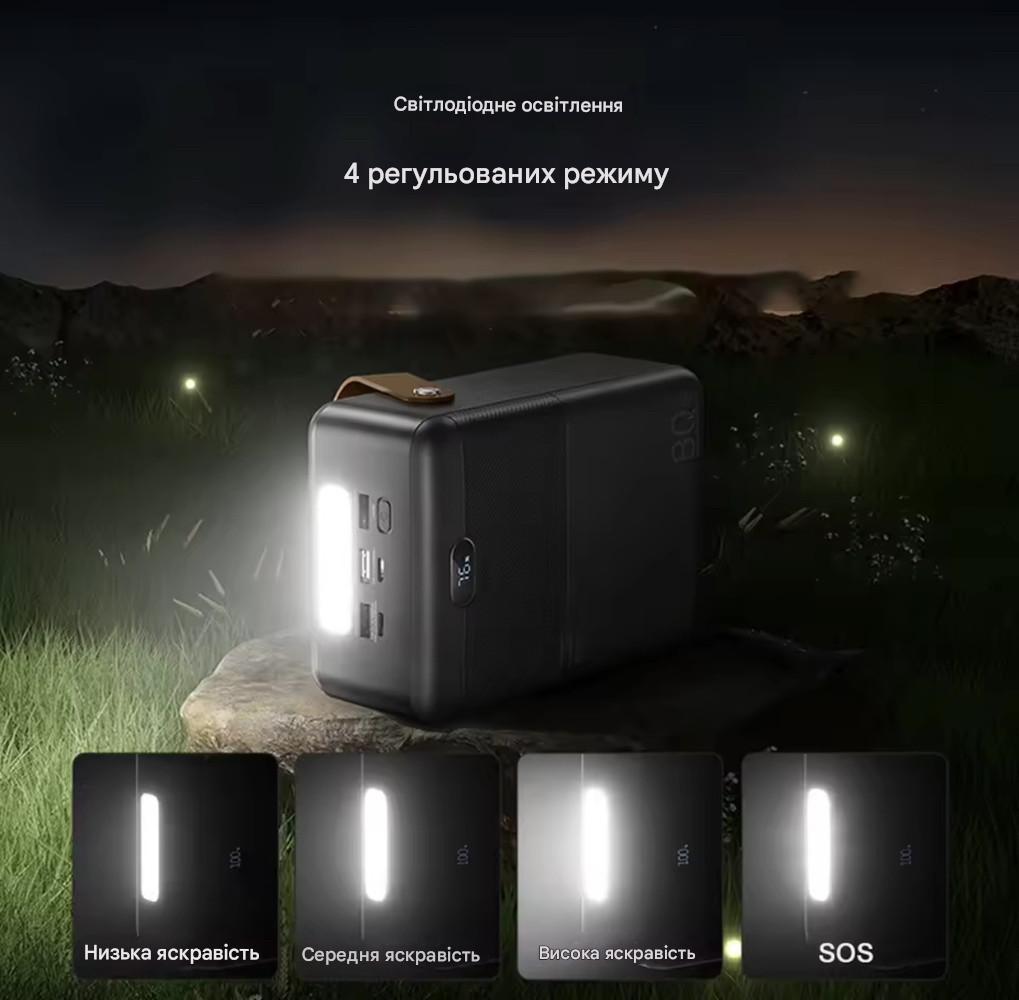 Повербанк Remax RPP-118 80000 mAh PD/QC 27/22,5W Black - фото 6