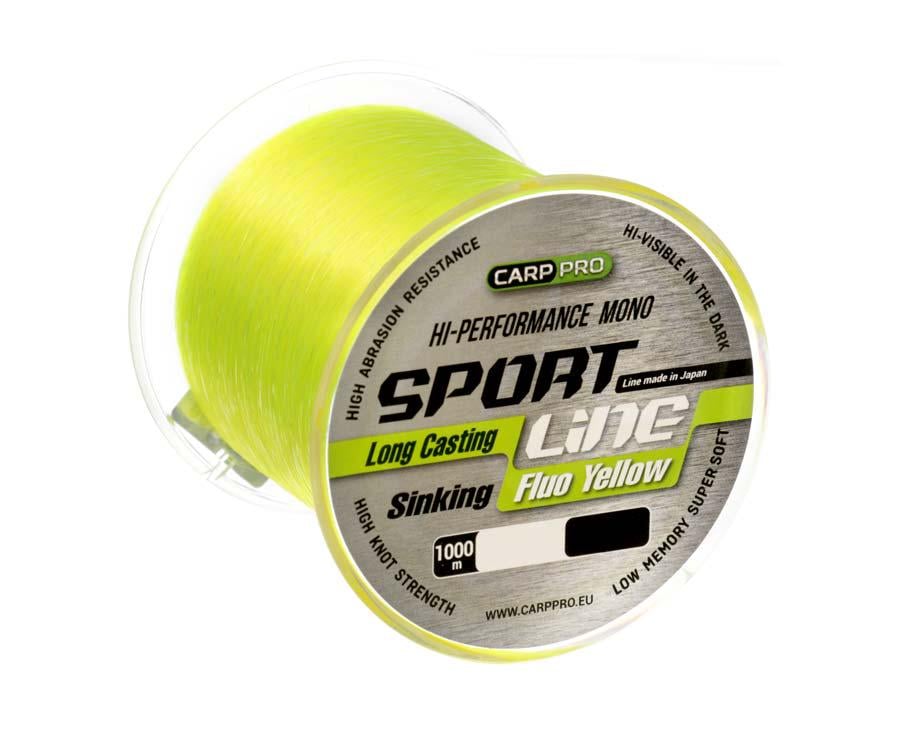 Волосінь Carp Pro Sport Line Fluo Yellow 1000 м 0,335 мм
