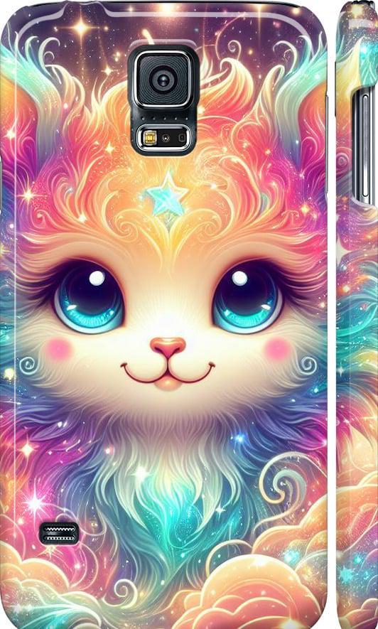 Чехол на Samsung Galaxy S5 Duos SM G900FD Сказочный котенок (5813c-62-42517)