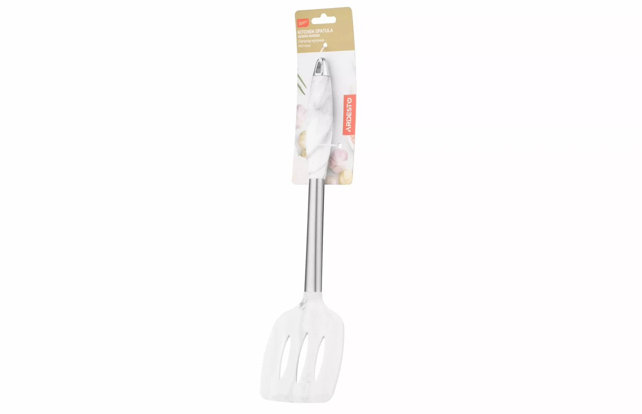 Лопатка с прорезями Ardesto Gemini Marmo силиконовая 35 см (AR2142MS)